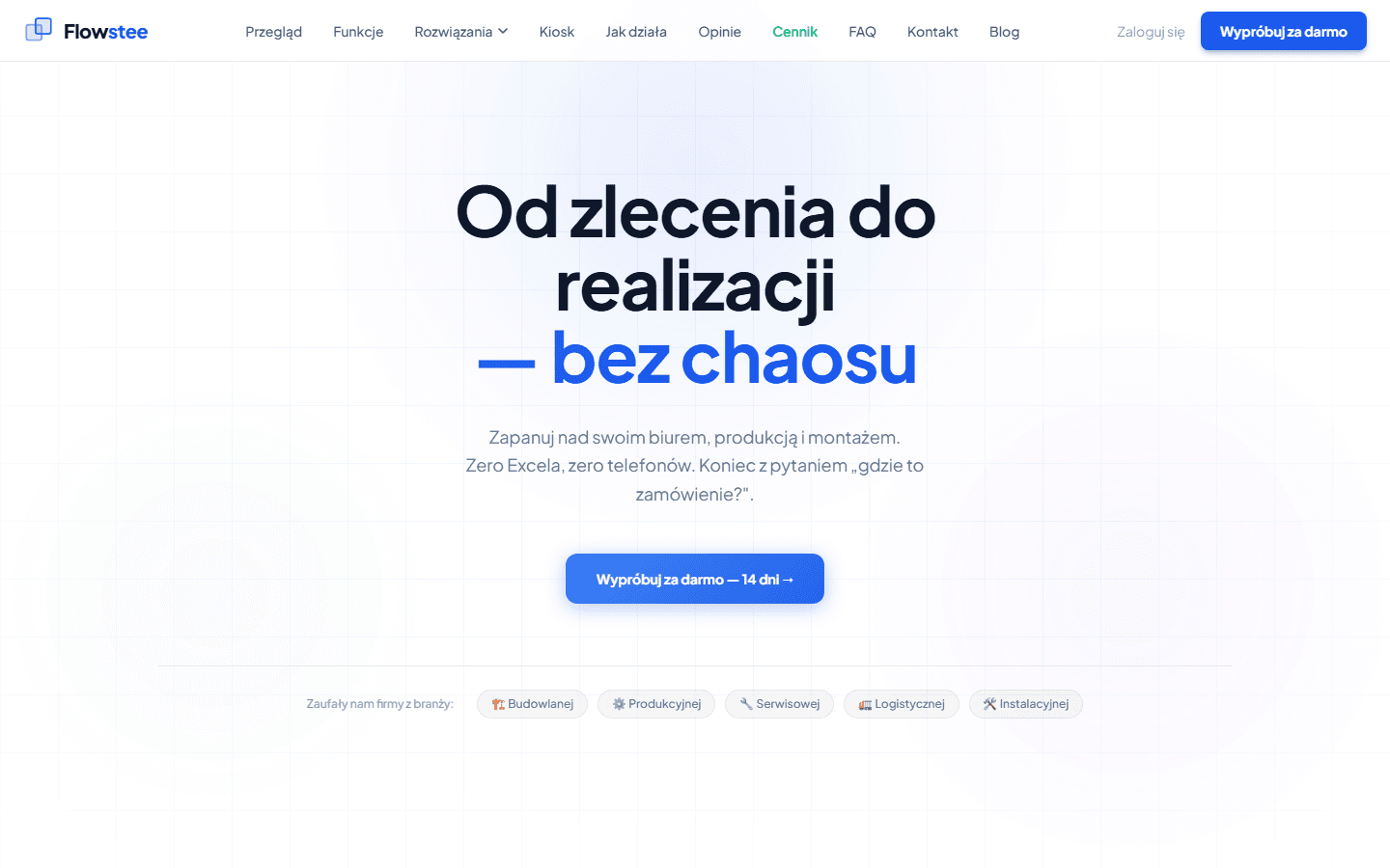Screenshot of the flowstee.com website